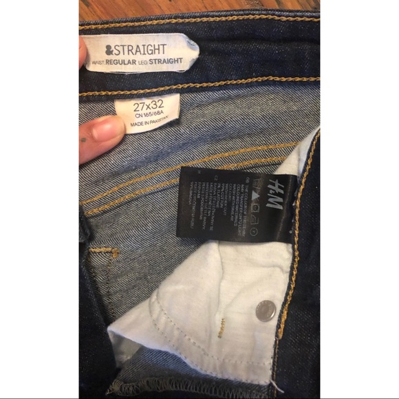 EUC &straight h&m jeans size 27 x 32 - Picture 2 of 3